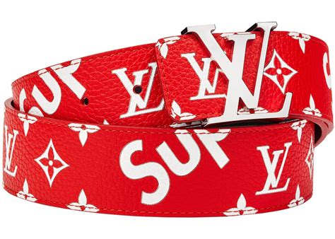 authentic louis vuitton supreme belt|Louis Vuitton monogram belt.